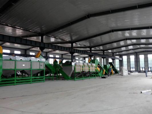 1000kg/h PE que cubre con pajote la película que machaca el lavado y que recicla la máquina