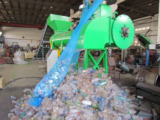 Removedor plástico de la etiqueta de la botella, máquina de reciclaje plástica del animal doméstico, botella del animal doméstico que recicla la máquina, botella de agua que recicla la máquina