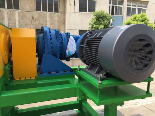 38 trituradora plástica del tambor de la cuchilla 18.5kw, trituradora doble del eje de poco ruido