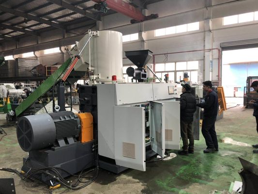 Las etapas dobles riegan a Ring Plastic Granulating Line